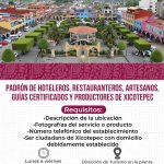TURISMO XICOTEPEC LANZA CONVOCATORIAS PARA PRESTADORES DE SERVICIOS