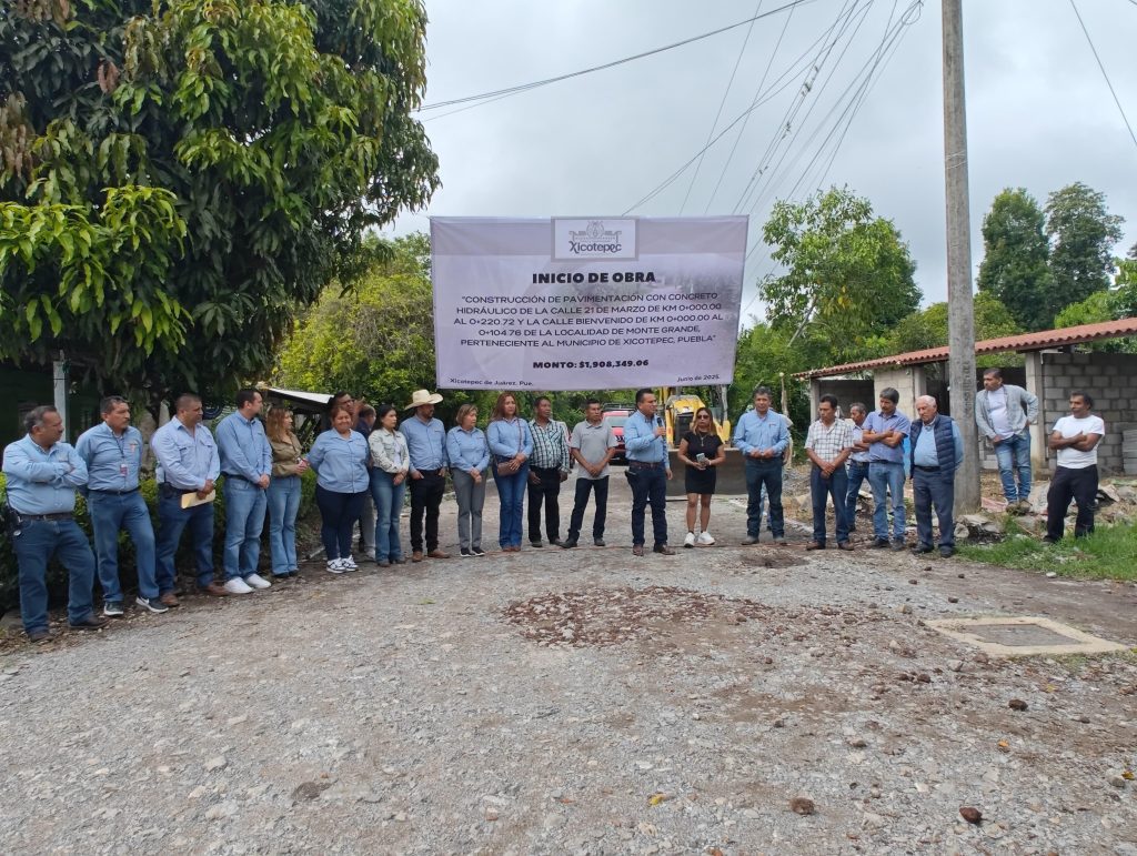 INICIA PAVIMENTACIÓN DE CALLES 21 DE MARZO Y BIENVENIDO EN MONTE GRANDE