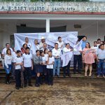 LUEGO DE MUCHOS AÑOS, LA TELESECUNDARIA DE SANTA RITA TENDRÁ TECHADO DE CANCHA
