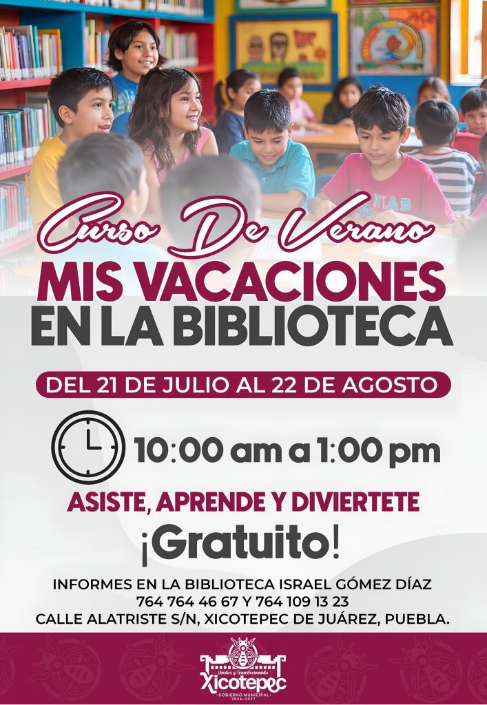 INVITA DIRECCIÓN DE BIBLIOTECAS A CURSO GRATUITO DE VERANO