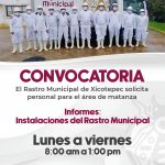 RASTRO MUNICIPAL ABRE OFERTA DE EMPLEO, ACÉRCATE PARA INFORMES
