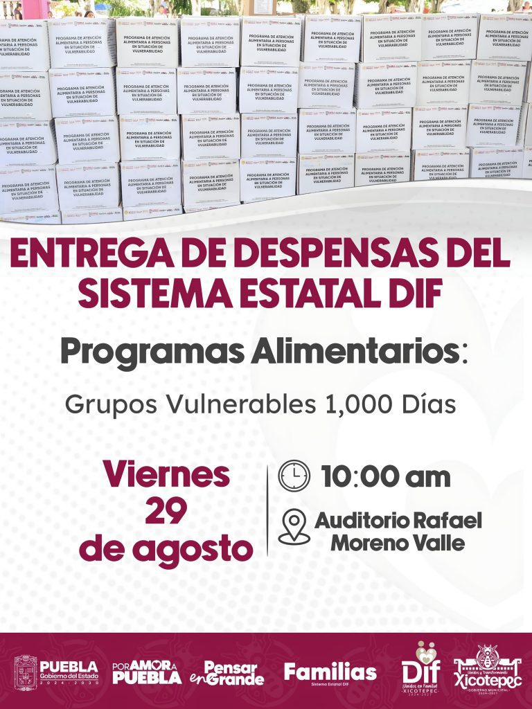 CONVOCA DIF A ENTREGA DE DESPENSAS