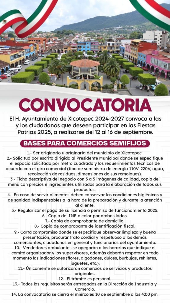 CONVOCAN A COMERCIANTES A PARTICIPAR EN VENDIMIA DE FIESTAS PATRIAS