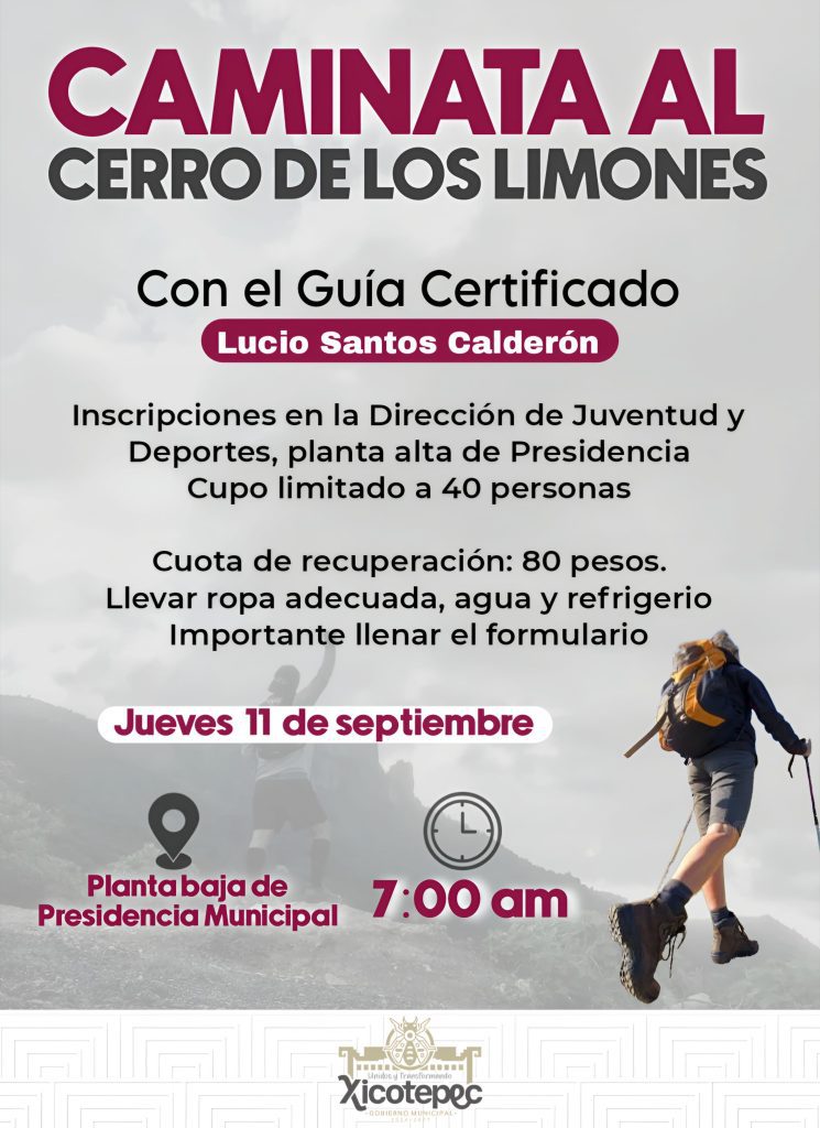 CONVOCA DIRECCIÓN DE DEPORTES A CAMINATA POR SENDEROS DE XICOTEPEC