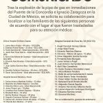 SE BUSCA A FAMILIARES DE LESIONADOS POR EXPLOSIÓN DE PIPA EN CDMX