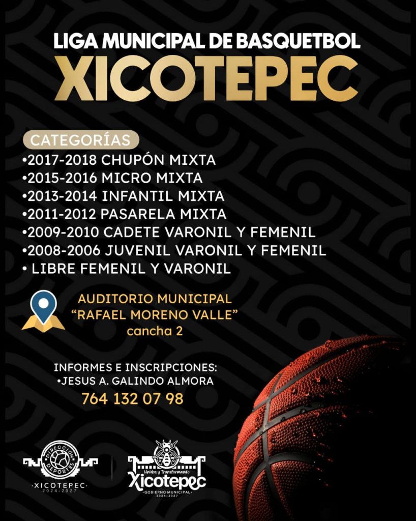 INSCRIPCIONES ABIERTAS PARA LIGA MUNICIPAL DE BASQUETBOL