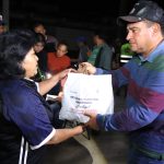 CADENA HUMANA LLEGA A LA CEIBA Y GILBERTO CAMACHO TRAS LAS LLUVIAS