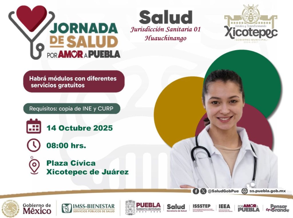 JORNADA DE SALUD LLEGA A XICOTEPEC GRACIAS AL GOBIERNO DE PUEBLA