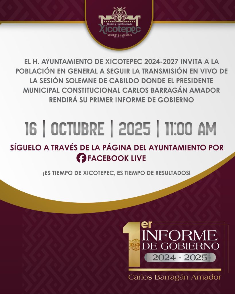 SIGUE EL PRIMER INFORME DE GOBIERNO POR FACEBOOK LIVE