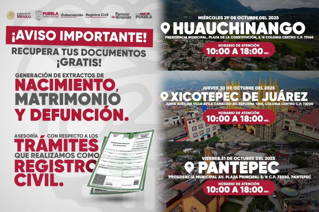 TRAMITARÁ REGISTRO CIVIL ESTATAL DOCUMENTOS GRATUITOS EN LA CEIBA