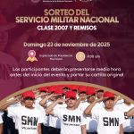 PARTICIPA EN EL SORTEO DEL SERVICIO MILITAR NACIONAL, ÚNICO DÍA