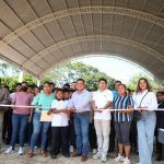 INAUGURAN TECHADO DE CANCHA EN TELESECUNDARIA DE SANTA RITA