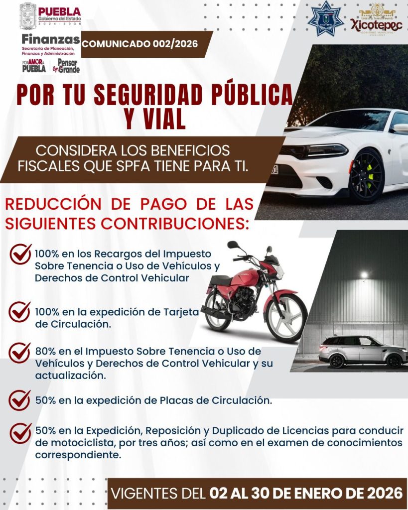 APROVECHA LOS DESCUENTOS EN TRÁMITES PARA AUTOMÓVILES Y MOTOCICLETAS